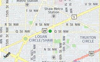 Map of 1603  8th St NW #B, Washington, DC 20001, USA