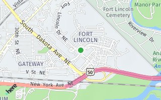 Map of 3552 Fort Lincoln Drive NE, Washington, DC 20018, USA