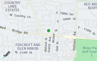 Map of 105 E 110th Street, Kansas City, MO 64114, USA