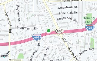 Map of 9813  BELHAVEN RD, BETHESDA, MD 20817, USA