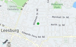 Map of 207 Woodberry Rd. NE, Leesburg, VA 20176, USA
