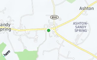 Map of 100  Olney Sandy Spring Rd, Ashton, MD 20861, USA