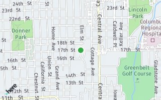 Map of 1702  Elm Street, Columbus, IN 47201, USA