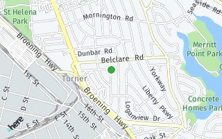 Map of 6927 Broening Road, Baltimore, MD 21222, USA