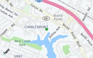 Map of 7846 Charlesmont Road, Baltimore, MD 21222, USA