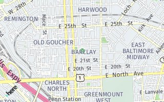 Map of 2203  Guilford Avenue, Baltimore, MD 21218, USA