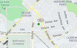 Map of 3541 Elmley Avenue, Baltimore, MD 21213, USA