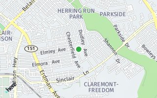Map of 3680 Kenyon Avenue, Baltimore, MD 21213, USA