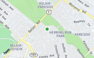 Map of 3201 Dudley Avenue, Baltimore, MD 21213, USA