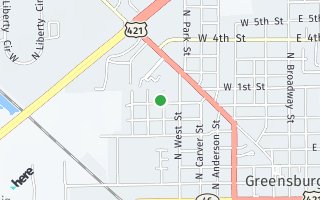 Map of 804 W Sheridan, Greensburg, IN 47240, USA