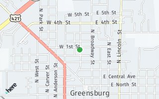 Map of 203 W First St, Greensburg, IN 47240, USA