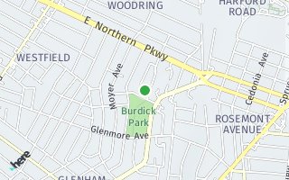 Map of 3417 Pinewood Avenue, Baltimore, MD 21206, USA