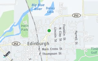 Map of 410 N Grant St, Edinburgh, IN 46124, USA