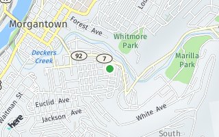 Map of 216 Overdale Street, Morgantown, WV 26501, USA