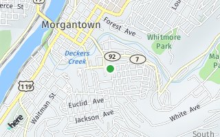 Map of 204 Kingwood Street, Morgantown, WV 26501, USA