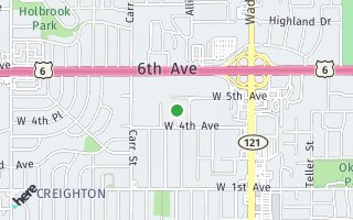 Map of 460 Ammons St., Lakewood, CO 80226, USA
