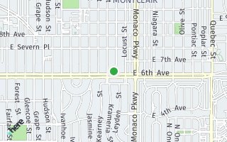 Map of 6235 E. 6th Ave. Parkway, Denver, CO, USA