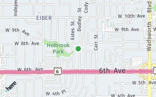 Map of 705 N. Dudley Street, Lakewood, CO 80215, USA