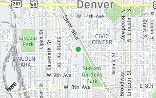 Map of 601 W 11th Ave 102, Denver, CO 80204, USA