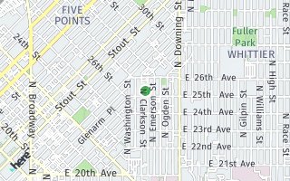 Map of 2512 Clarkson Street, Denver, CO 80205, USA