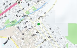 Map of 623 14th Street, Golden, CO 80401, USA