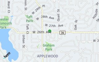 Map of 11436 W. 26th Place, Lakewood, CO 80215, USA