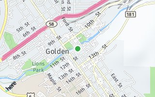 Map of 640 11th Street #205, Golden, CO 80401, USA