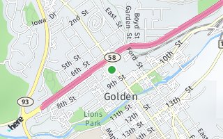 Map of 722 Washington Ave. #302, Golden, CO 80401, USA