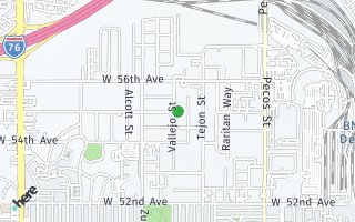 Map of 5510 Vallejo St., Denver, CO 80221, USA