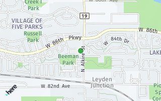 Map of 13238 W 84th Place, Arvada, CO 80005, USA