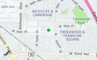 Map of 6860 W 95th Ave, Westminster, CO 80021, USA