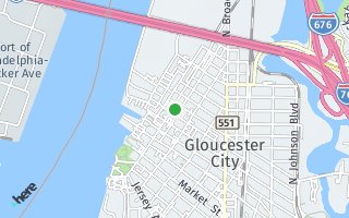 Map of 28 N. King Street, 1st FL Coffee Shop, Gloucester City, NJ 08030, USA