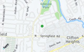 Map of 282 Westpark Lane, Clifton Heights, PA 19018, USA