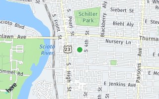 Map of 64 E Gates St, Columbus, OH 43206, USA