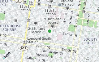 Map of 1017 Spruce Street #D, Philadelphia, PA 19107, USA