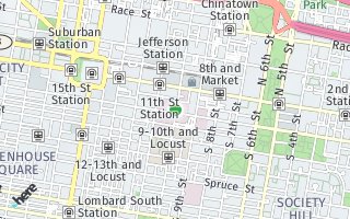 Map of 1001-13 Chestnut Street 404E, Philadelphia, PA 19107, USA
