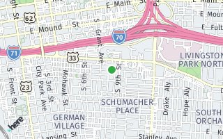 Map of 392 Jackson St, Columbus, OH 43206, USA