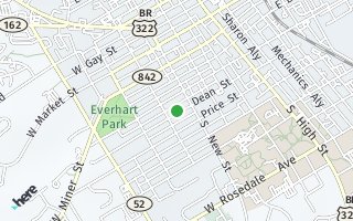 Map of 325 Dean Street, West Chester, PA 19382, USA