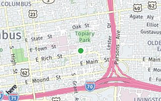 Map of 432 E Rich St 2B, Columbus, OH 43215, USA