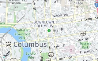 Map of 100 E Gay St 606, Columbus, OH 43215, USA