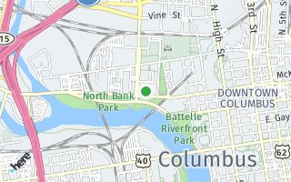Map of 250 W Spring St 1121, Columbus, OH 43215, USA
