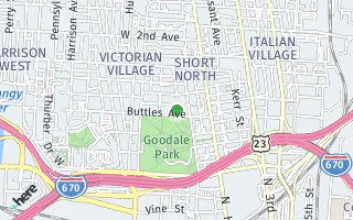 Map of 98 Buttles Avenue #D, Columbus, OH 43215, USA