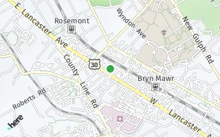 Map of 5 N Warner Avenue, Bryn Mawr, PA 19010, USA
