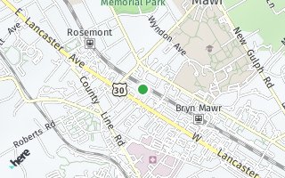 Map of 947 Sargent Avenue, Bryn Mawr, PA 19010, USA