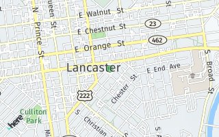 Map of 23 Church St, Lancaster, PA 17602, USA
