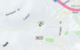 Map of 186 Idabelle Ave., Wheeling, WV 26003, USA