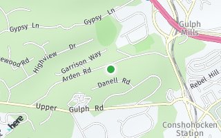 Map of 305 Arden Road, Gulph Mills, PA 19428, USA