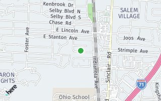 Map of 590 Woodsfield Dr, Columbus, OH 43214, USA