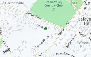 Map of 309 Birch Drive, LaFayette Hill, PA 19444, USA