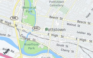 Map of 121 King Street, Pottstown, PA 19464, USA